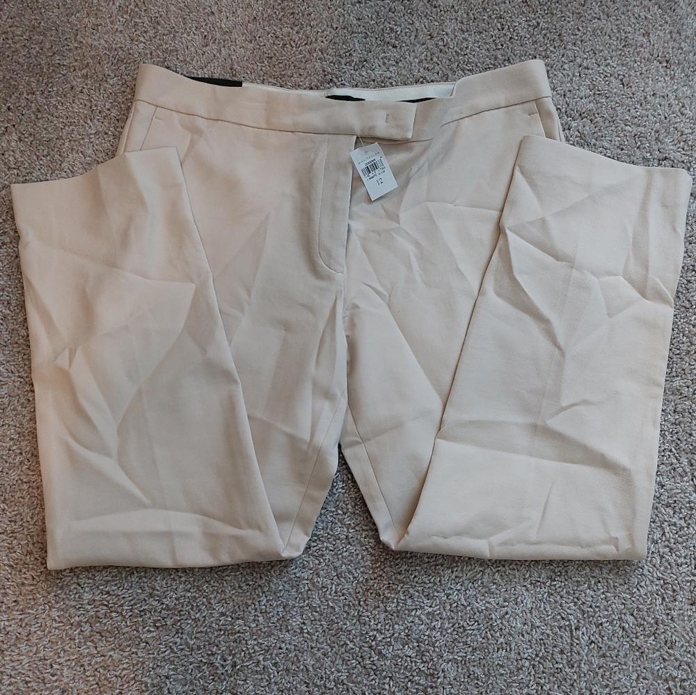 Ann Taylor Tan Cropped Dress Pants